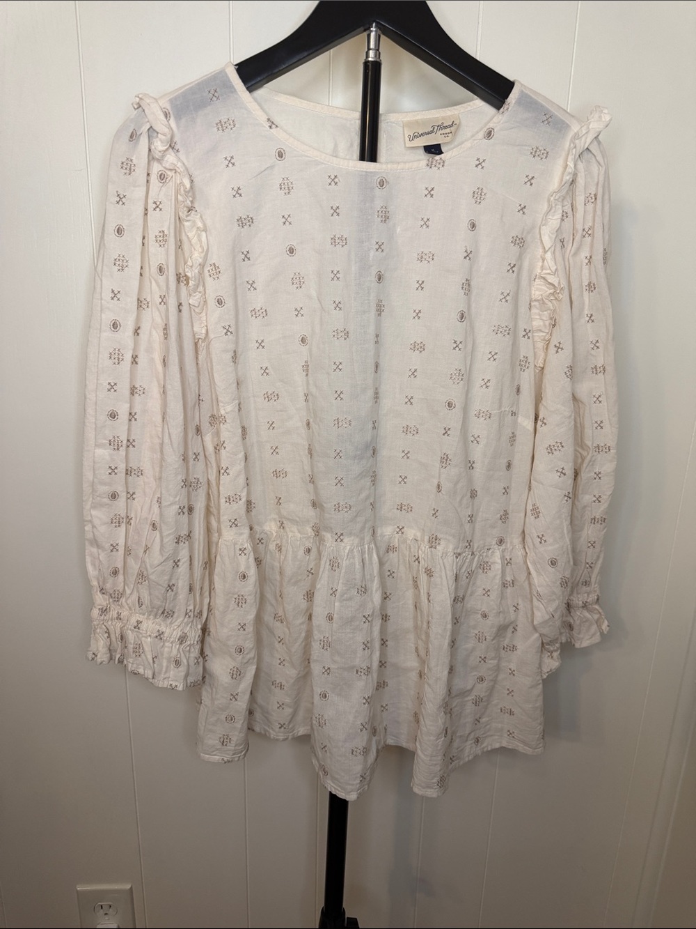 Universal Thread Peplum Tunic with Ruffle Details
